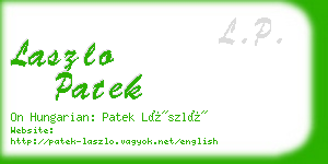 laszlo patek business card